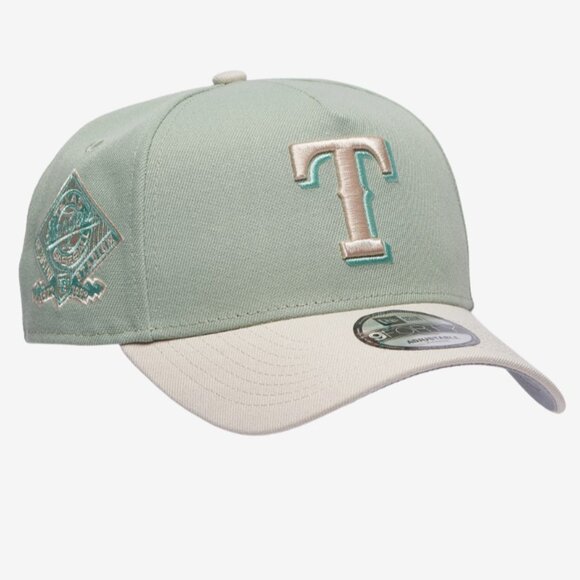 New Era Texas Rangers 9Forty A-Frame Sage & Gray Hat Cap New with Tags - Picture 1 of 7